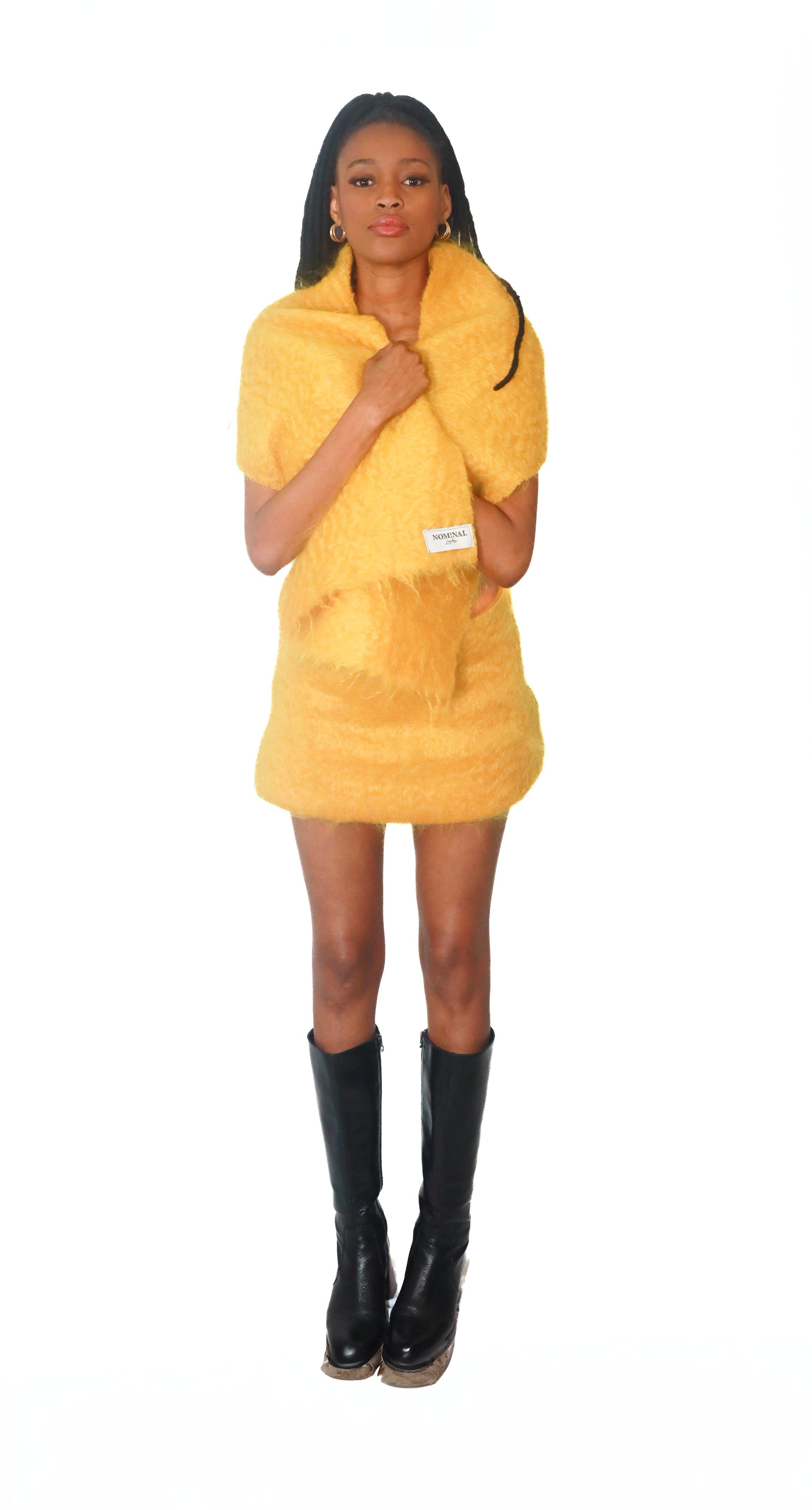 Yellow Mohair Miniskirt