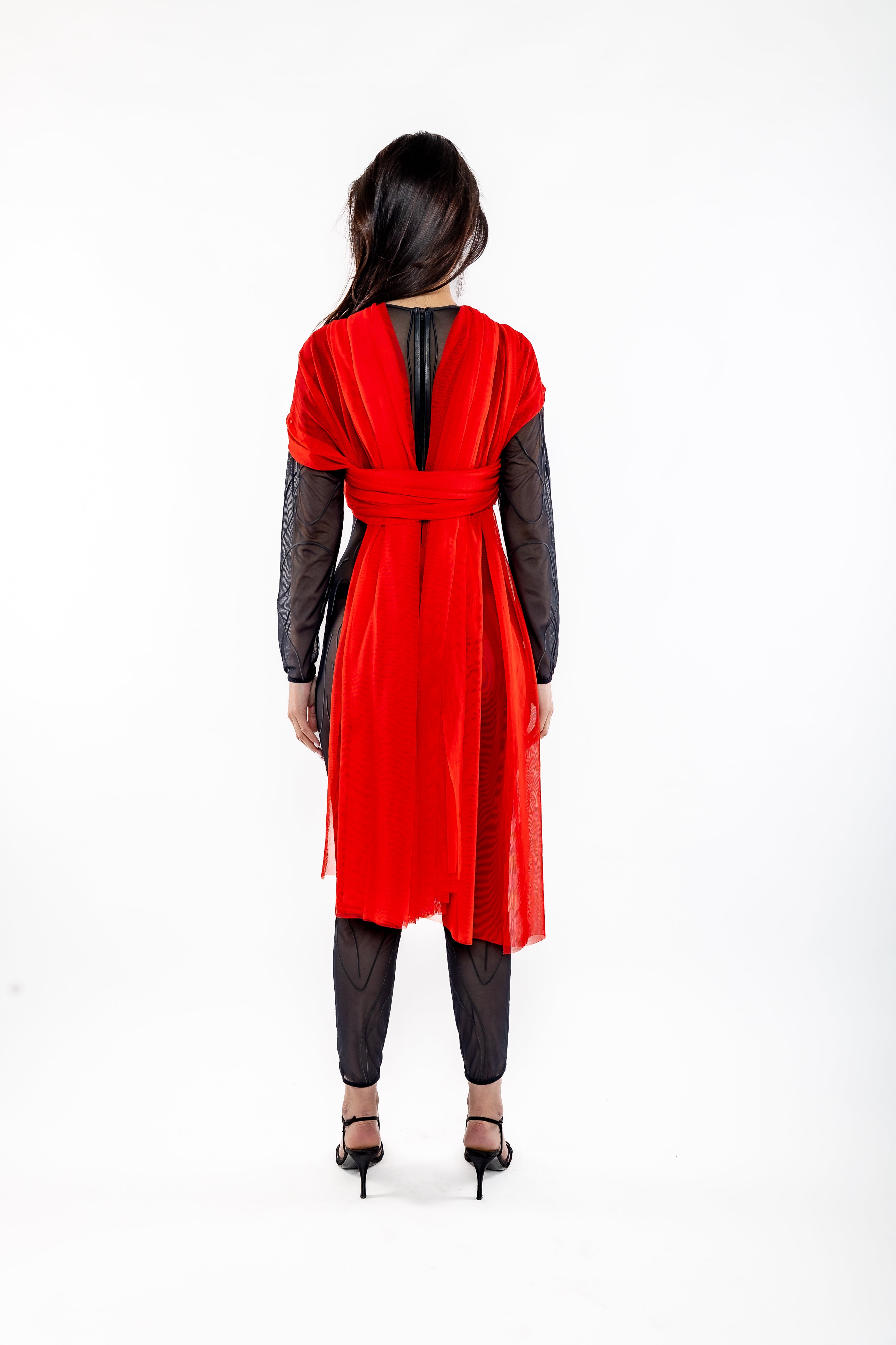 Nominal London 4-way Mesh Scarf, Drape - Feminine Styling