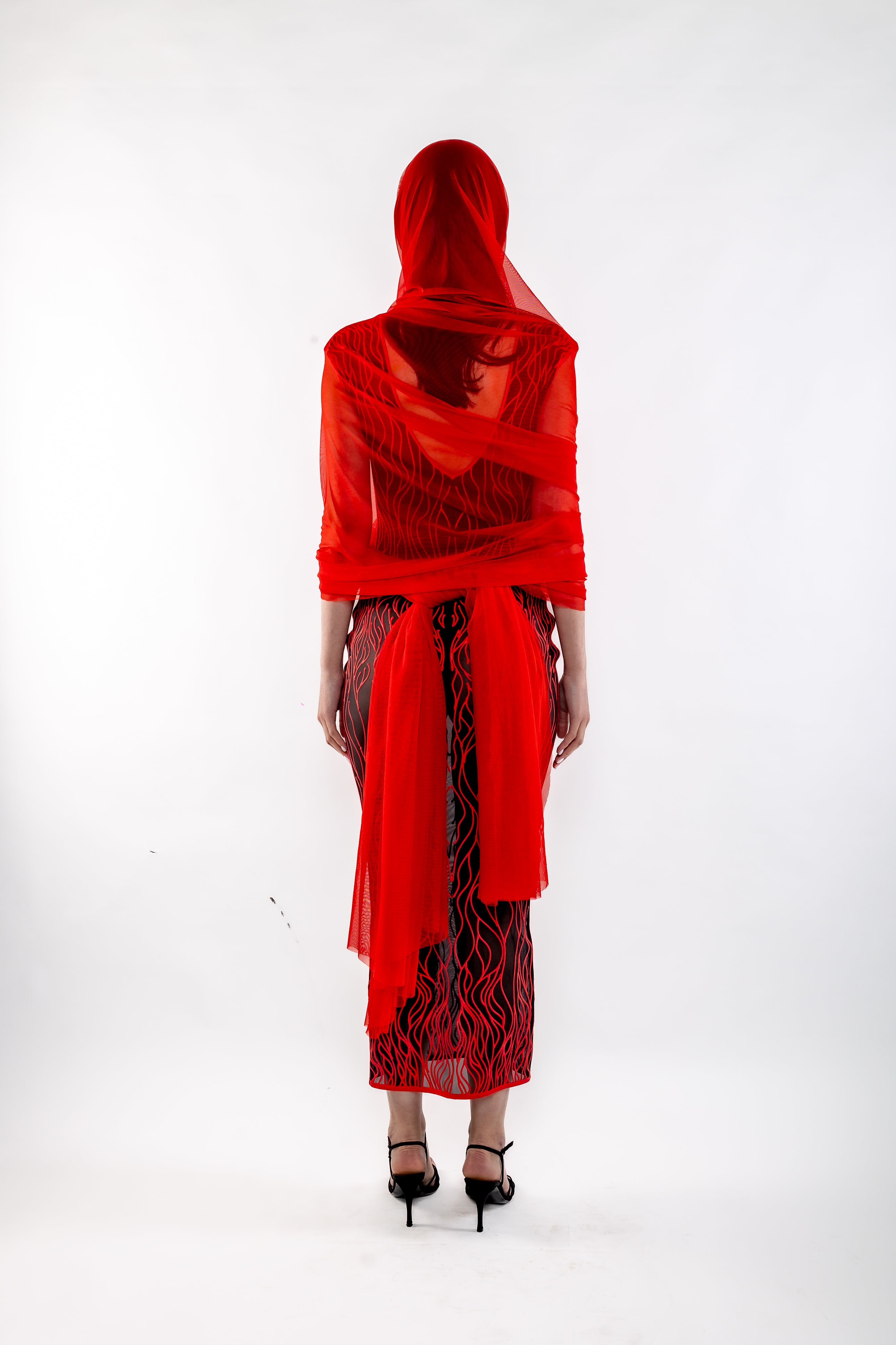 Nominal London 4-way Mesh Scarf, Drape - Feminine Styling