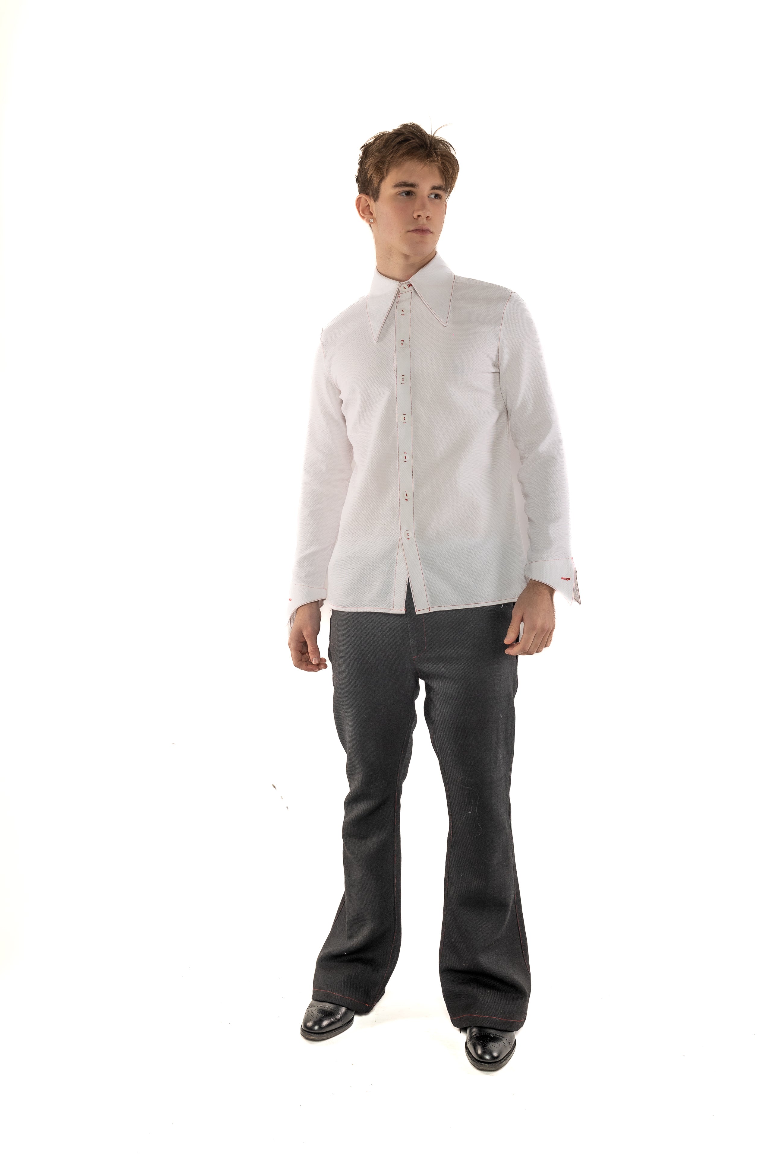 School Shirt  White - Nominal School Of Defiance - Masculine Styling