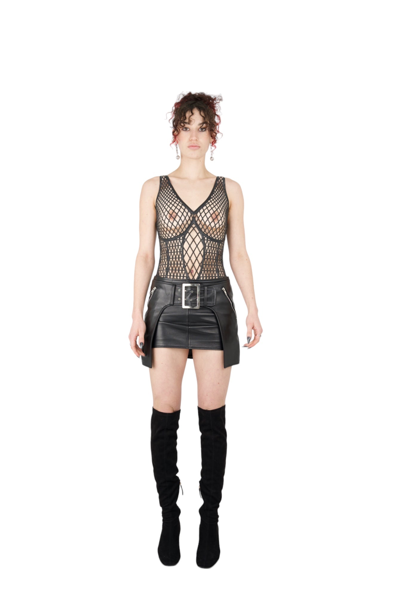 3D Latex Bodice - Caged Virgin - Black
