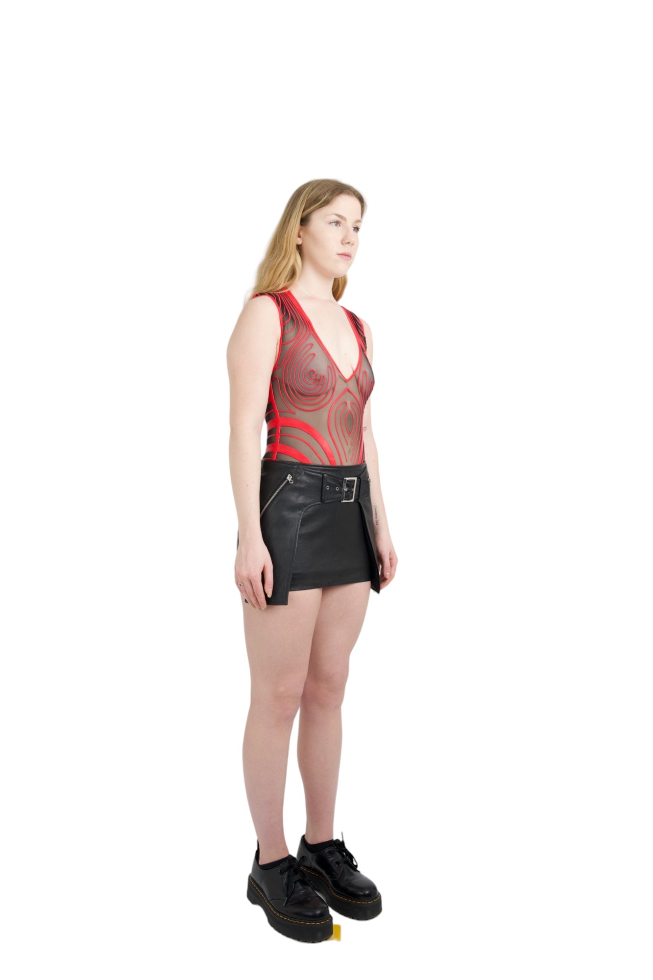 Leather Mini Skirt Black
