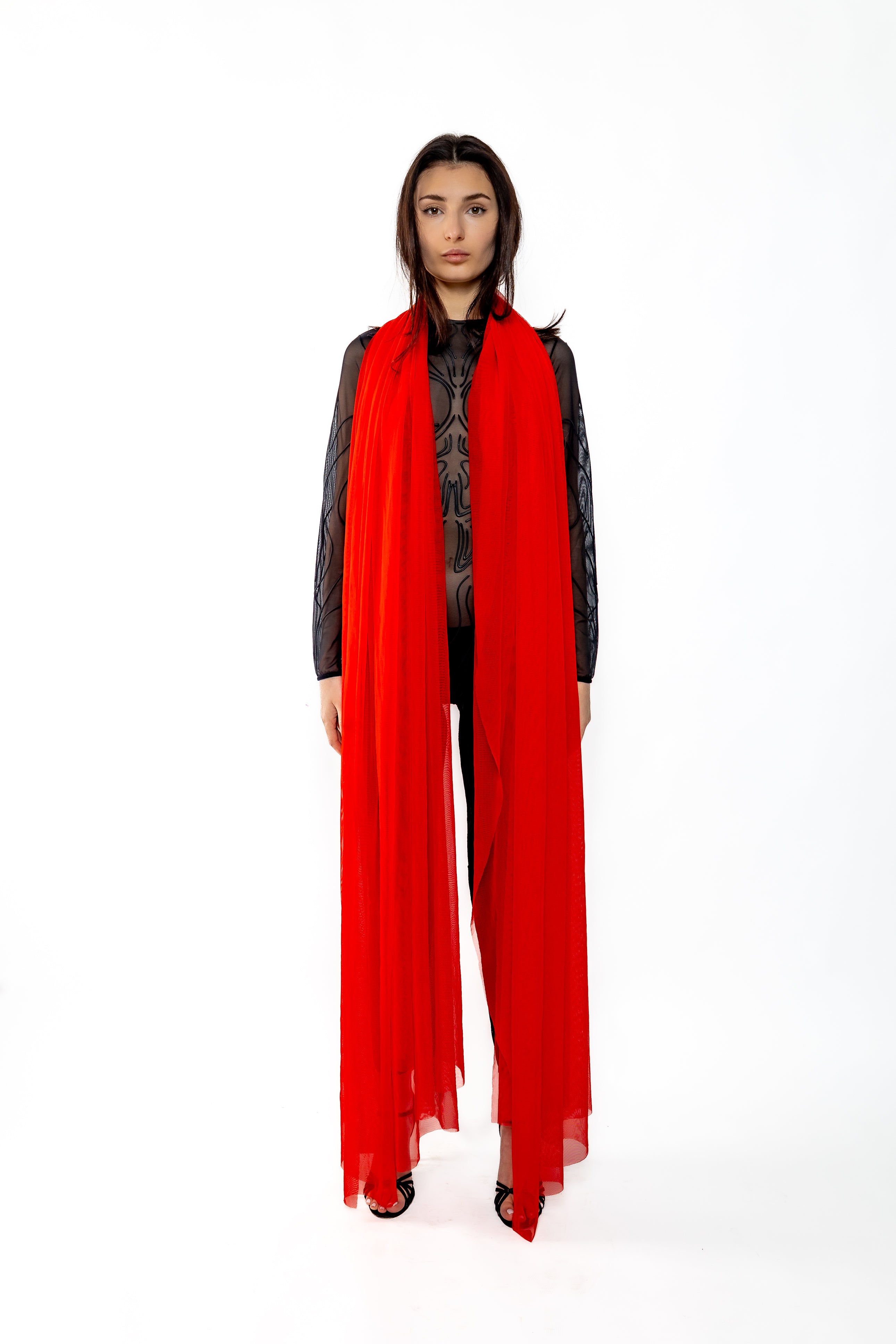 Nominal London 4-way Mesh Scarf, Drape - Feminine Styling