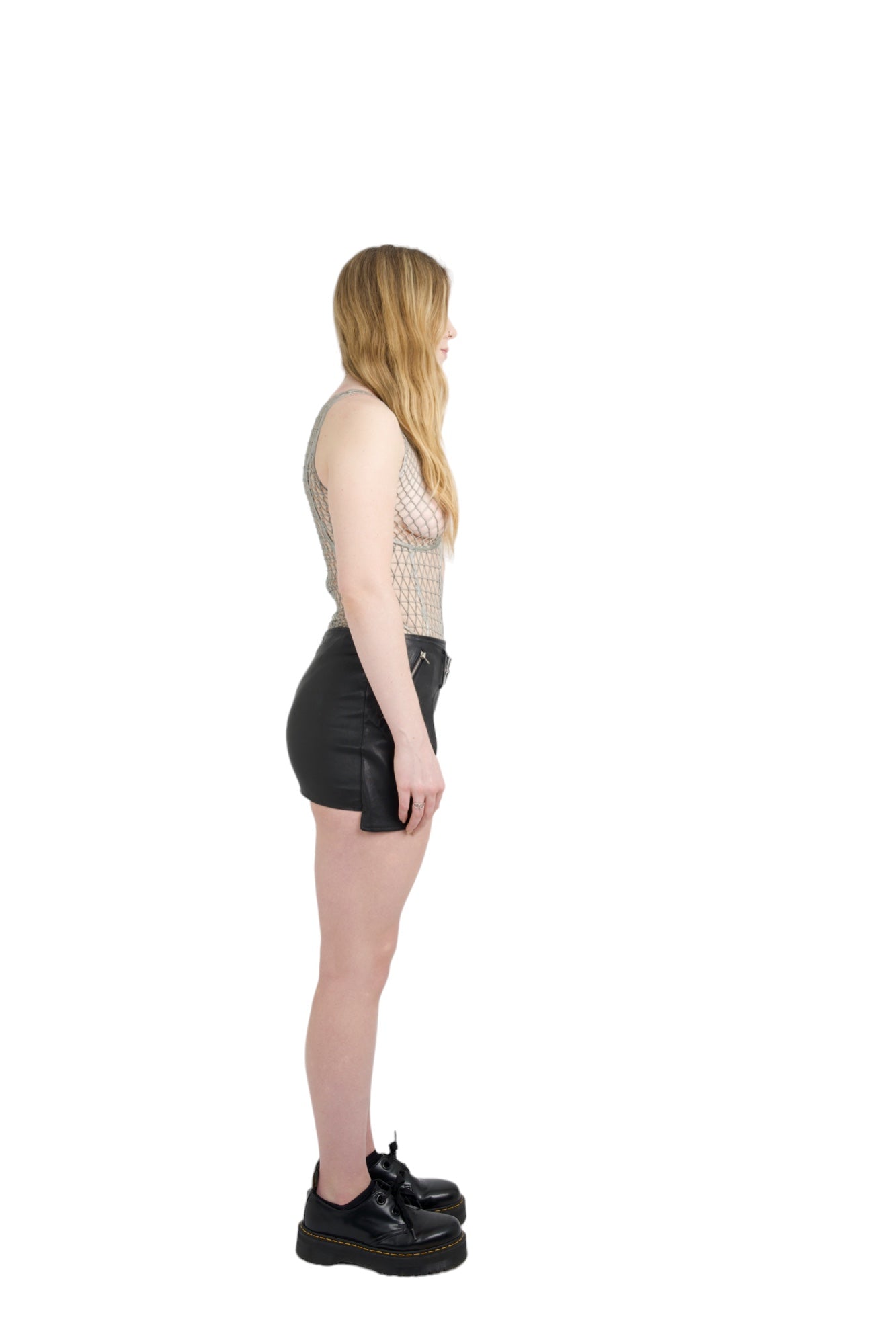 Leather Mini Skirt Black