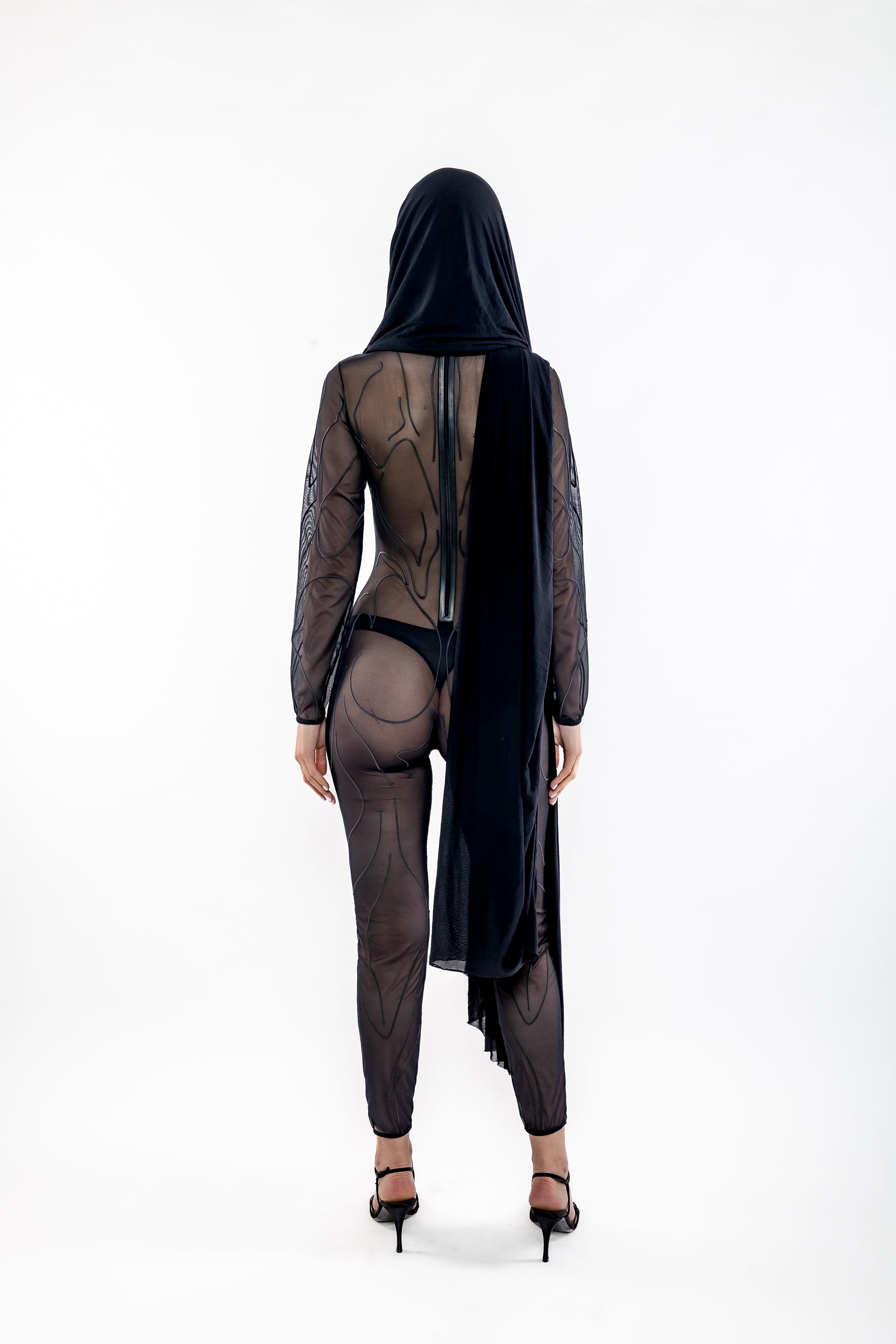 Nominal London 4-way Mesh Scarf, Drape - Feminine Styling