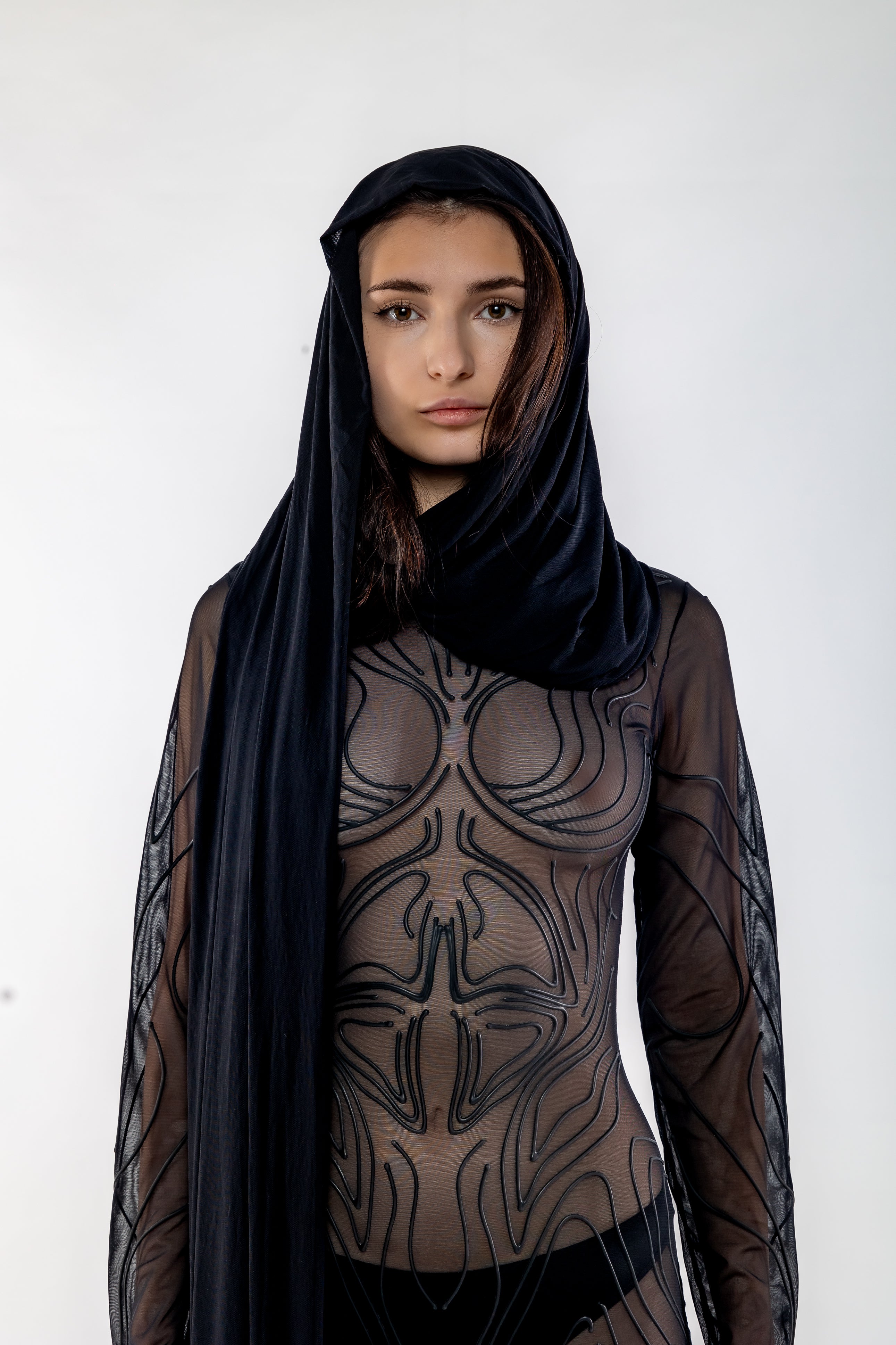 Nominal London 4-way Mesh Scarf, Drape - Feminine Styling