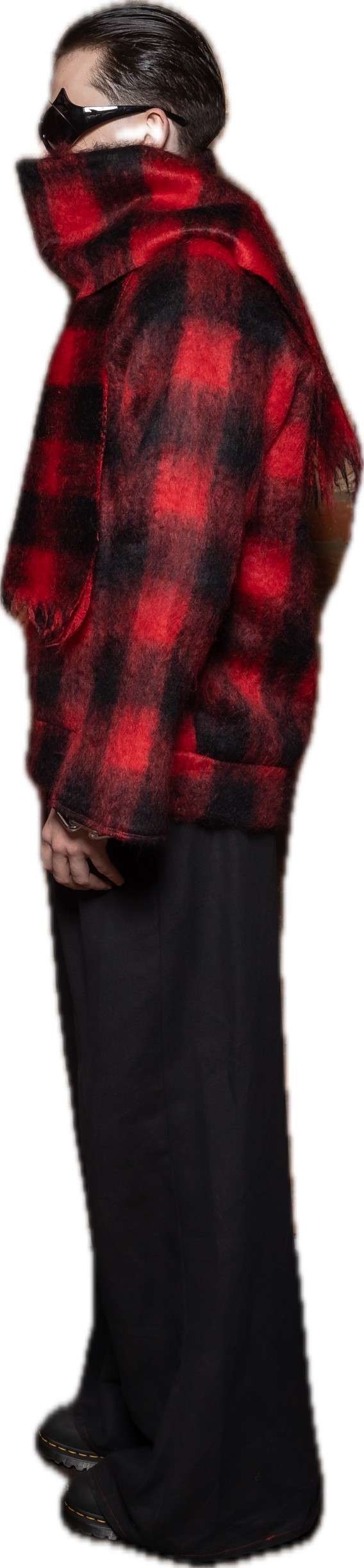 Red mohair Raglan Jumper