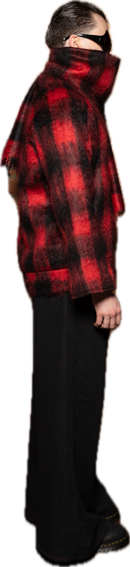 Red mohair Raglan Jumper