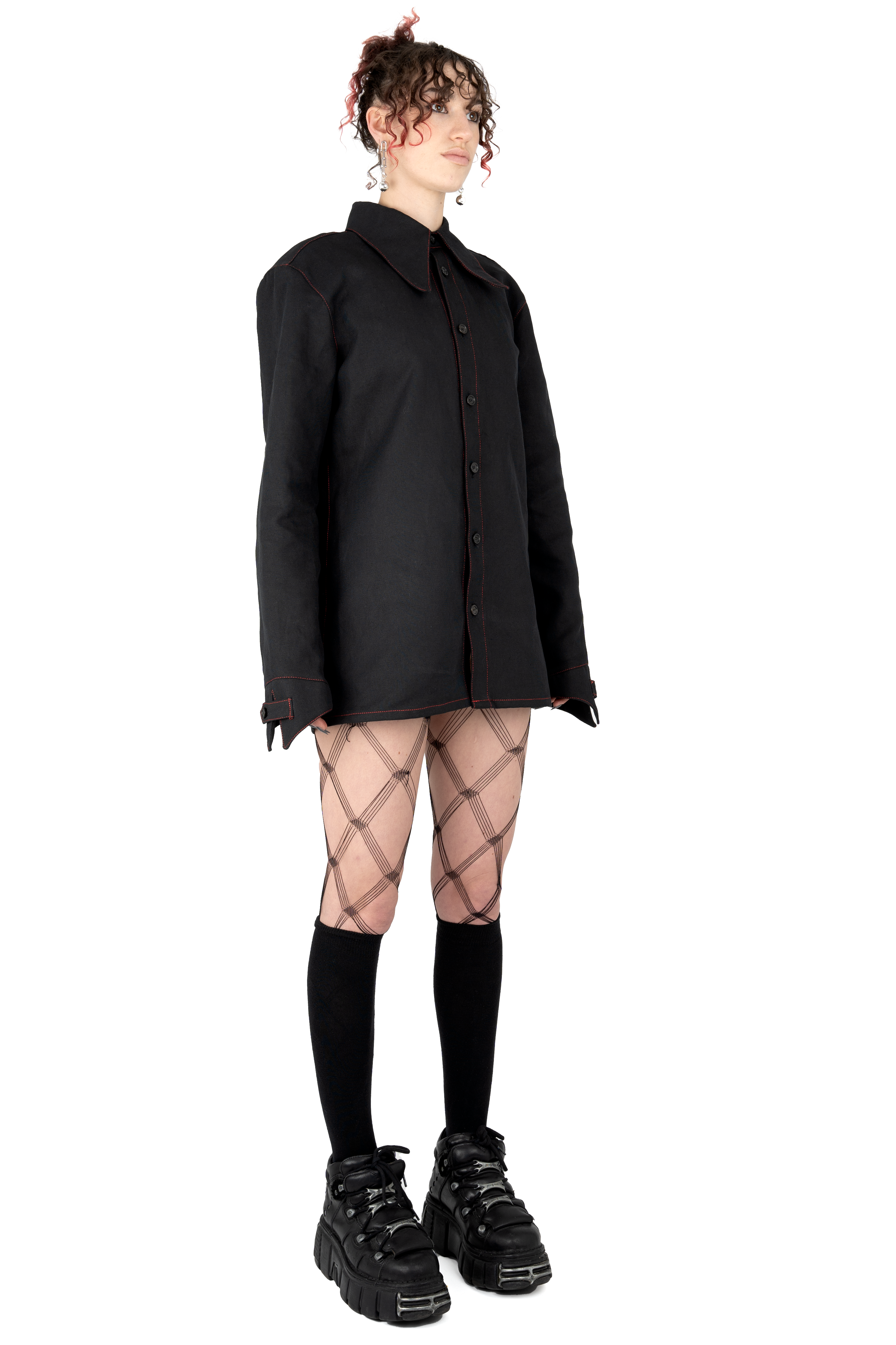 School shirt - Black - The Nominal School of Defiance - Feminine Styling