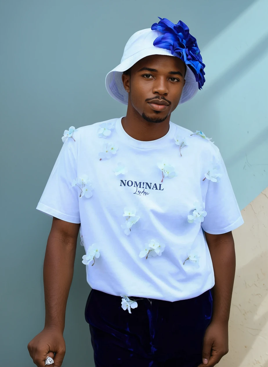 Flowering Nominal Tshirt - Original Art Work by Yan Skates- Sustainably upcycled