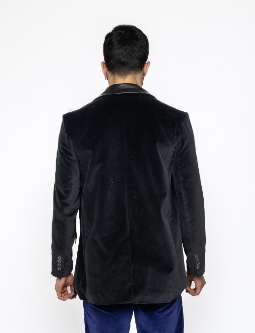 Morgan - Leather Velvet Wrap Blazer