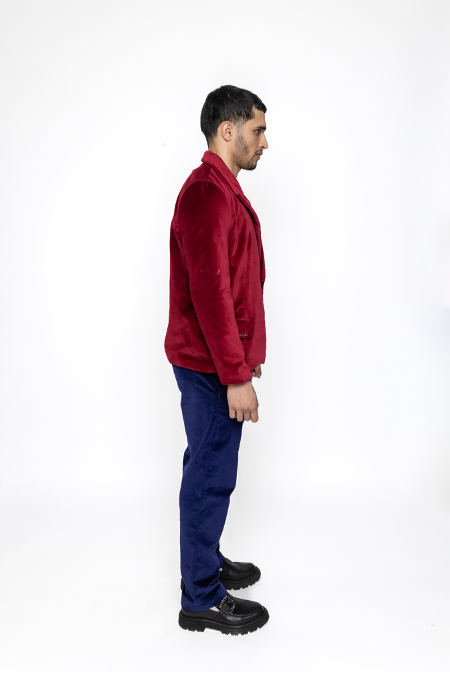 Neo - Suit Jacket in Red Velvet