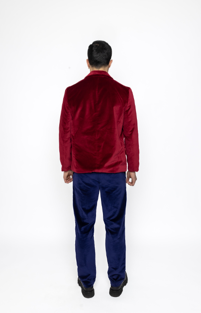 Neo - Suit Jacket in Red Velvet