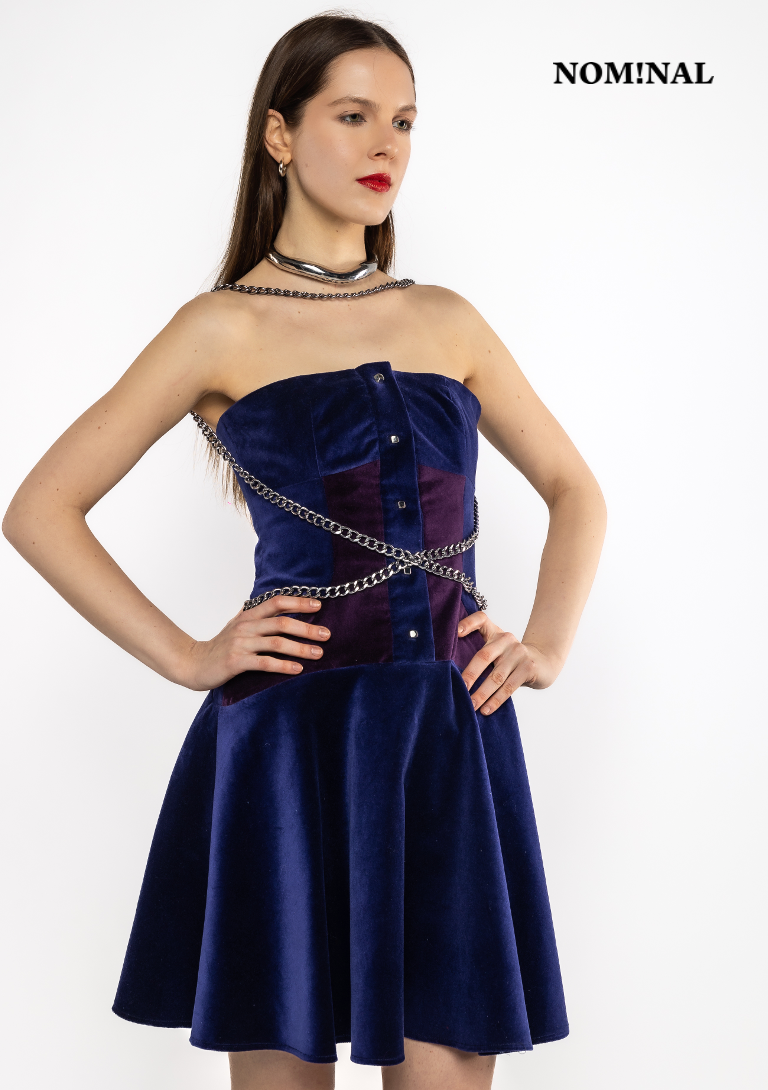 Zoya - Bustier Dress - Blue