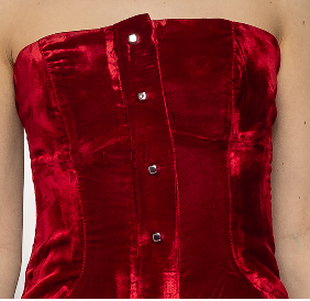 Zoya - Bustier Dress Long - Red