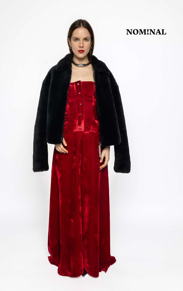 Zoya - Bustier Dress Long - Red