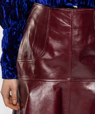 Elodie - Skirt - Red Leather