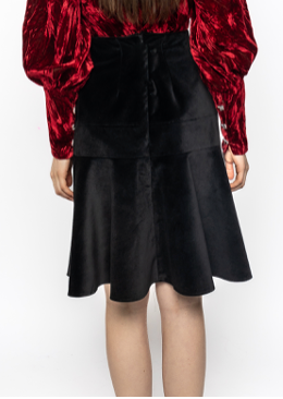 Elodie - Skirt -Black Velvet