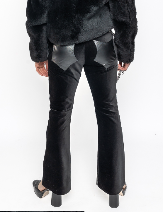 Morgan - Leather Velvet Trousers