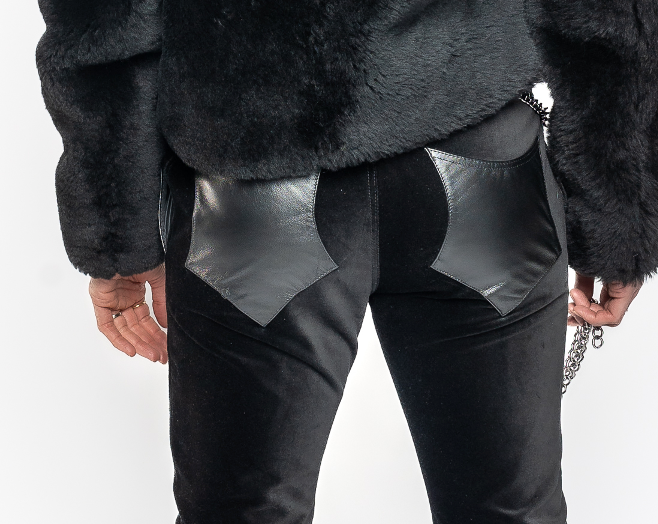 Morgan - Leather Velvet Trousers
