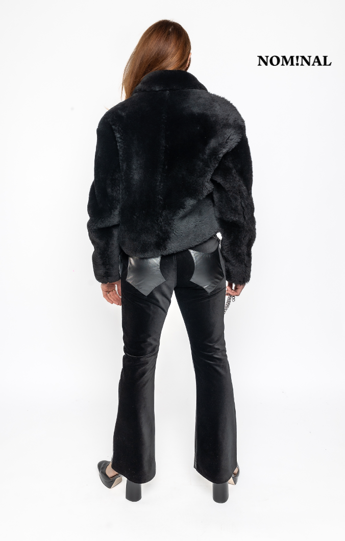 Morgan - Leather Velvet Trousers