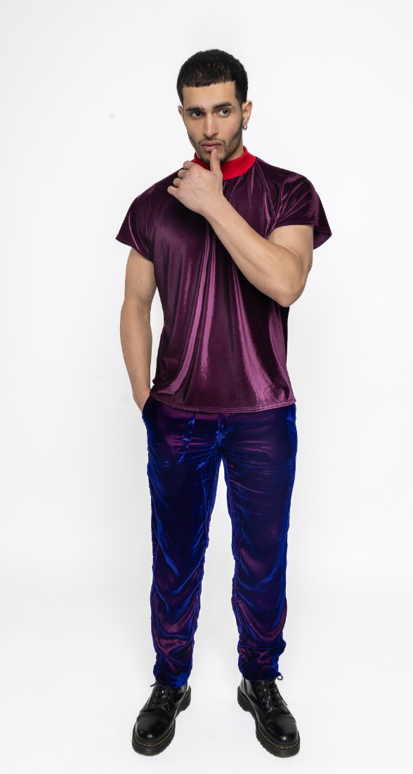 Ash - Boxy Tshirt in Purple Velvet