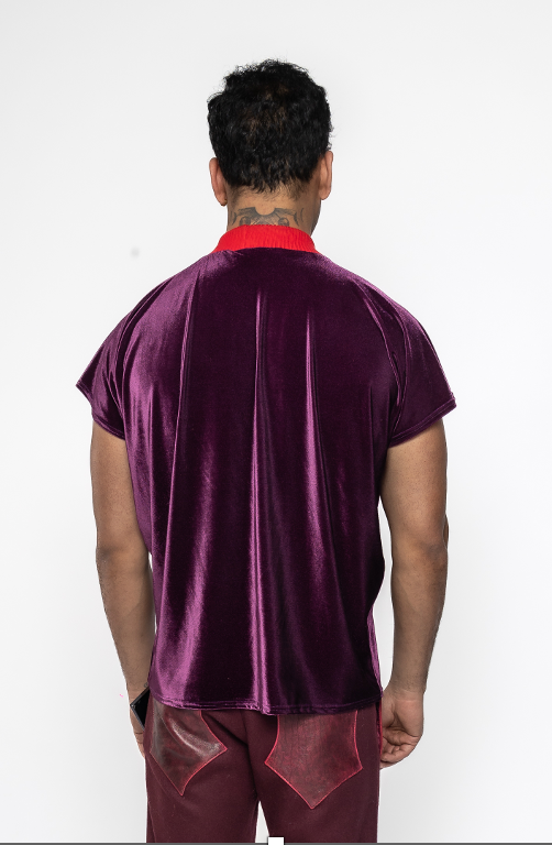 Ash - Boxy Tshirt in Purple Velvet