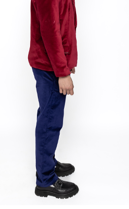 Alex - Velvet Suit Trousers Purple