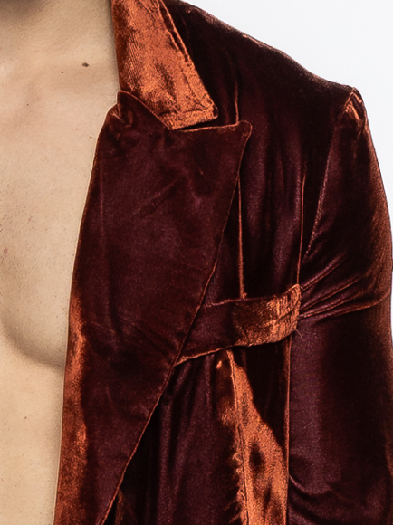 Neo - Suit Jacket in Brown Velvet