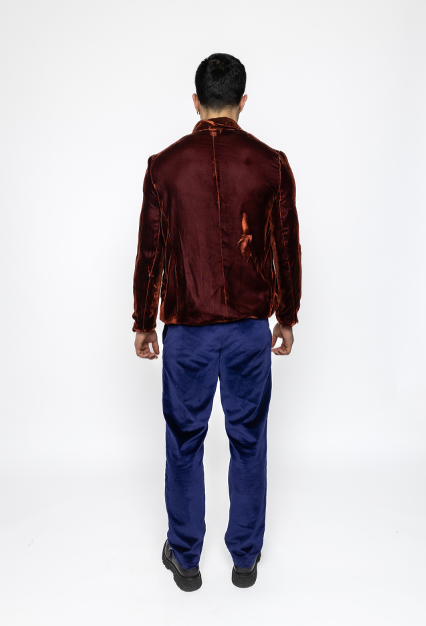 Neo - Suit Jacket in Brown Velvet