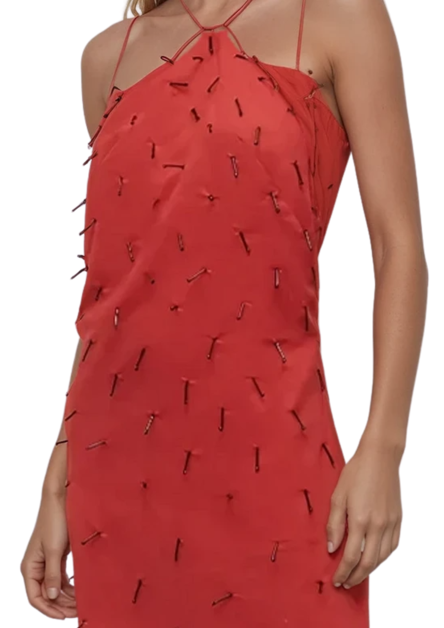 Beatriz Linen Dress with Beads - PREORDER