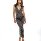 3D Latex Maxi Dress - Silver