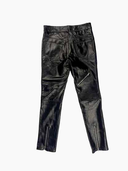 Nominal London Black Leather Biker Trousers - Masculine Style