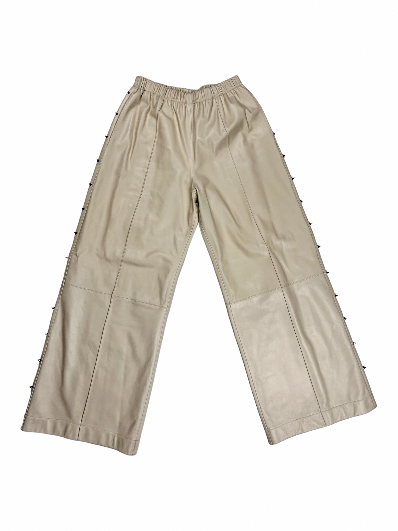 Nominal London Off White Leatherc Trousers Masculine Style