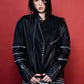 Mick Black Leather Biker Jacket