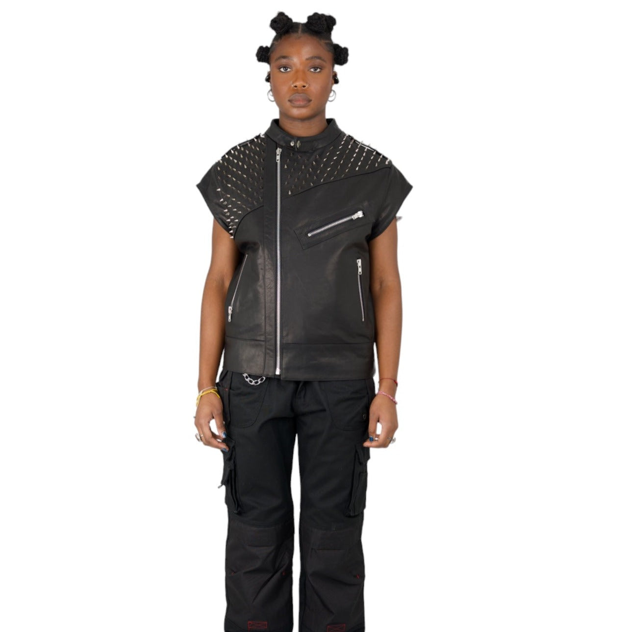 Nominal London Studded Biker Vest