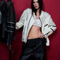Malcolm White Leather Studded Biker Jacket