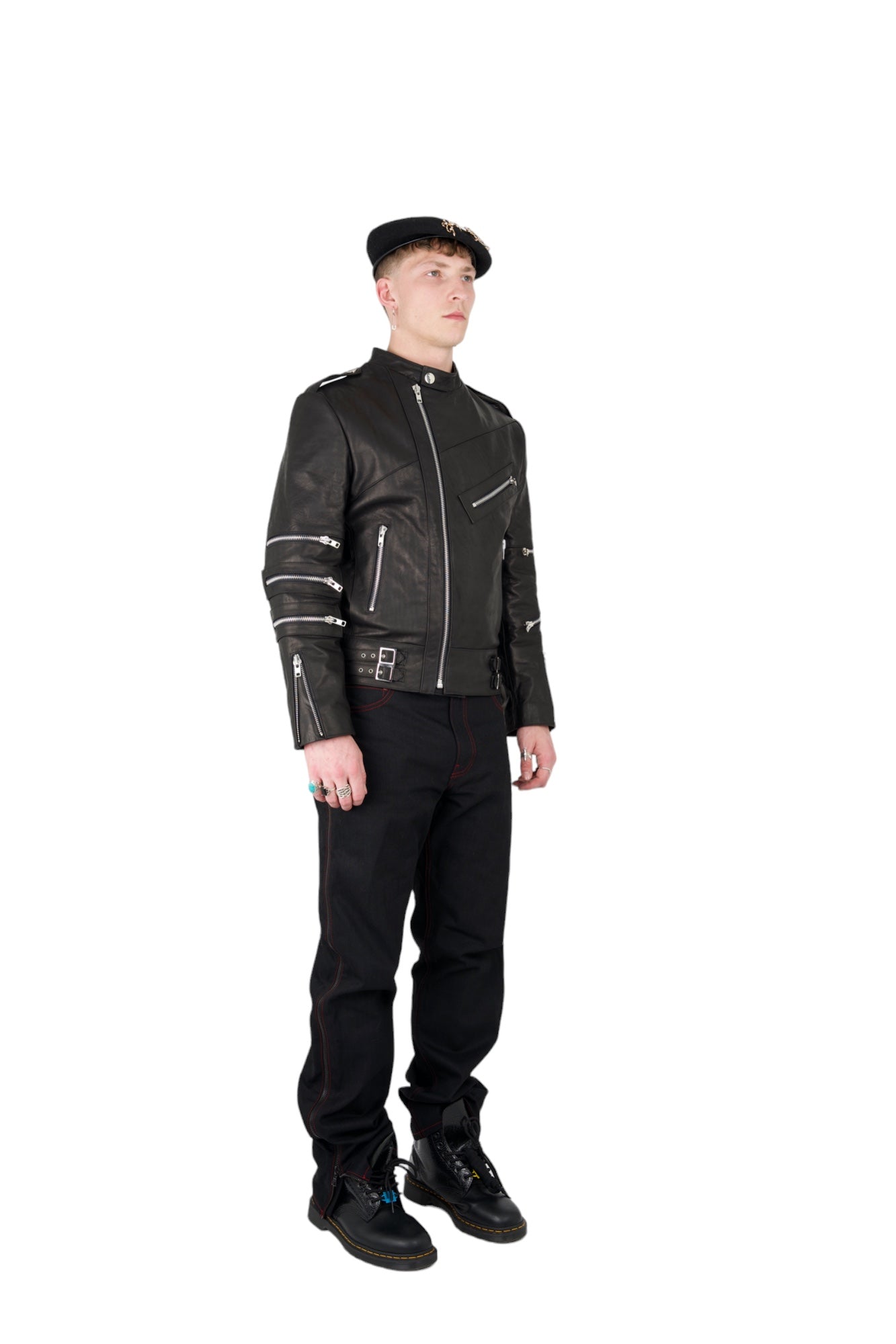 Black Leather Biker Jacket