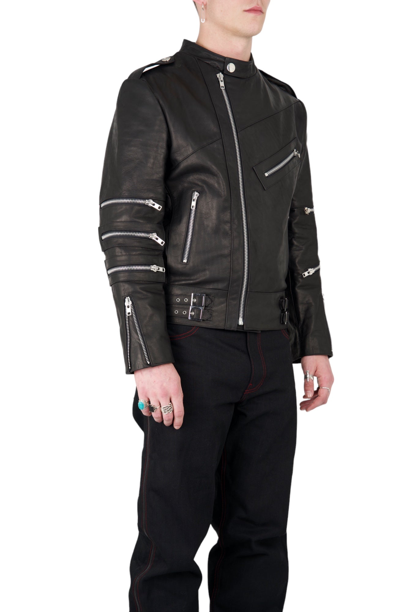 Black Leather Biker Jacket