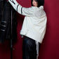 Malcolm White Leather Studded Biker Jacket