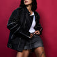 Nominal London Black Leather Studded Biker Jacket