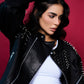 Nominal London Black Leather Studded Biker Jacket