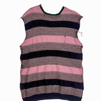 Knitted School Vest - Pink - The Nominal School of Defiance - Masculine Styling (Copy)