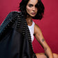 Nominal London Black Leather Studded Biker Jacket