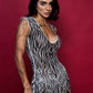 3D Latex Maxi Dress - Silver