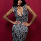 3D Latex Maxi Dress - Silver