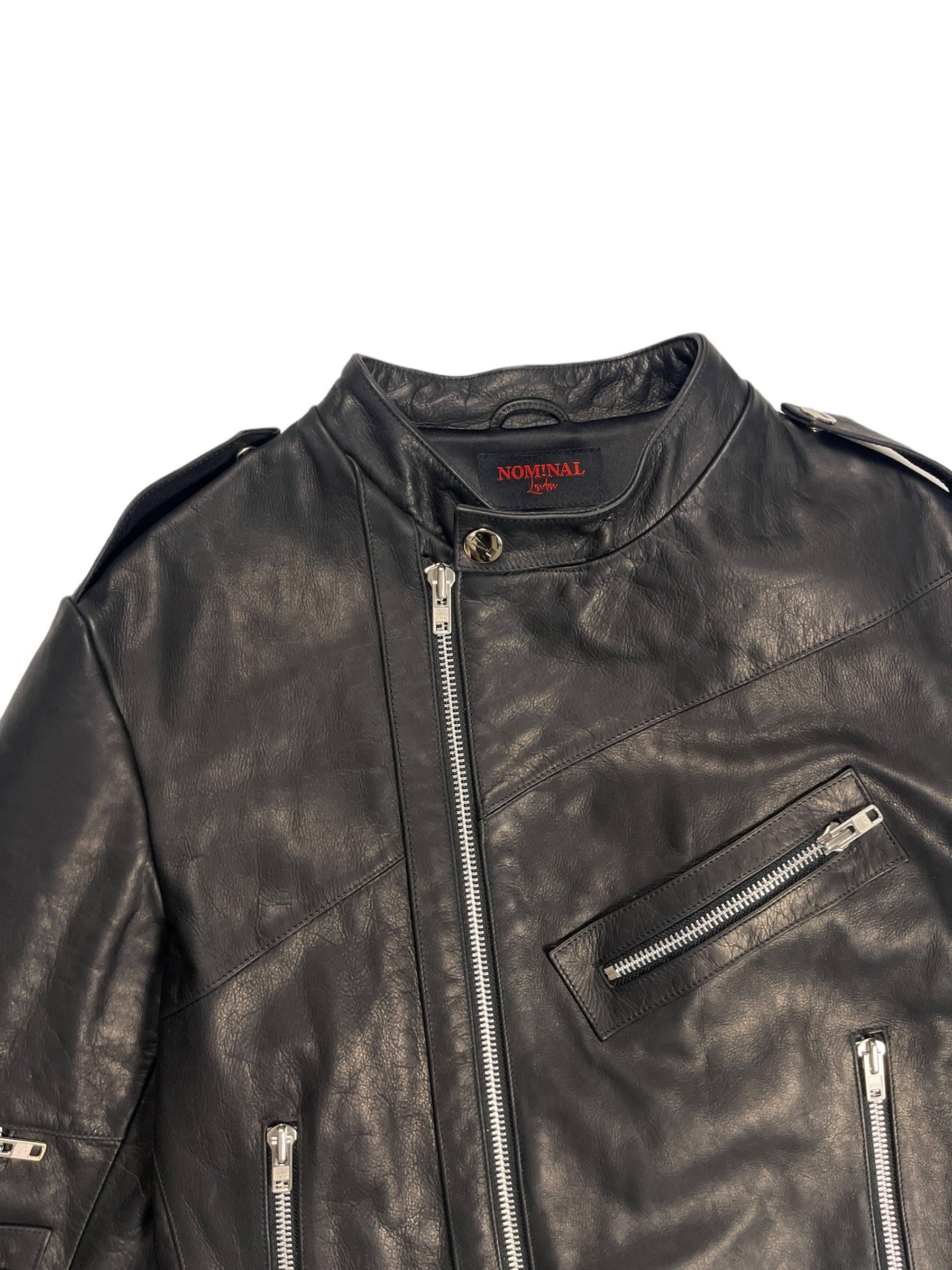 Nominal London Black Leather Biker Jacket - Feminine Style