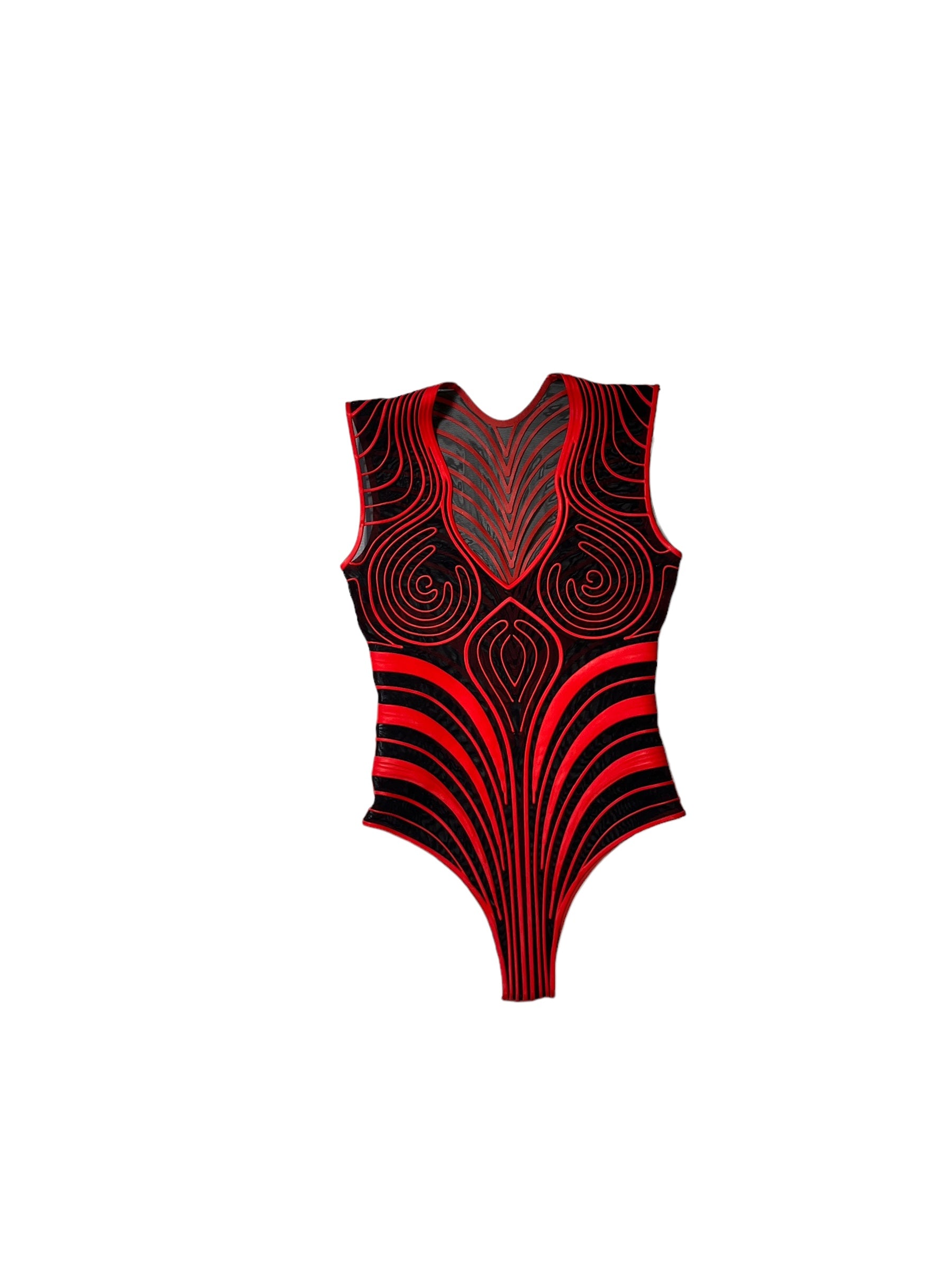 Virgin Renaissance 3D Latex Bodice Red