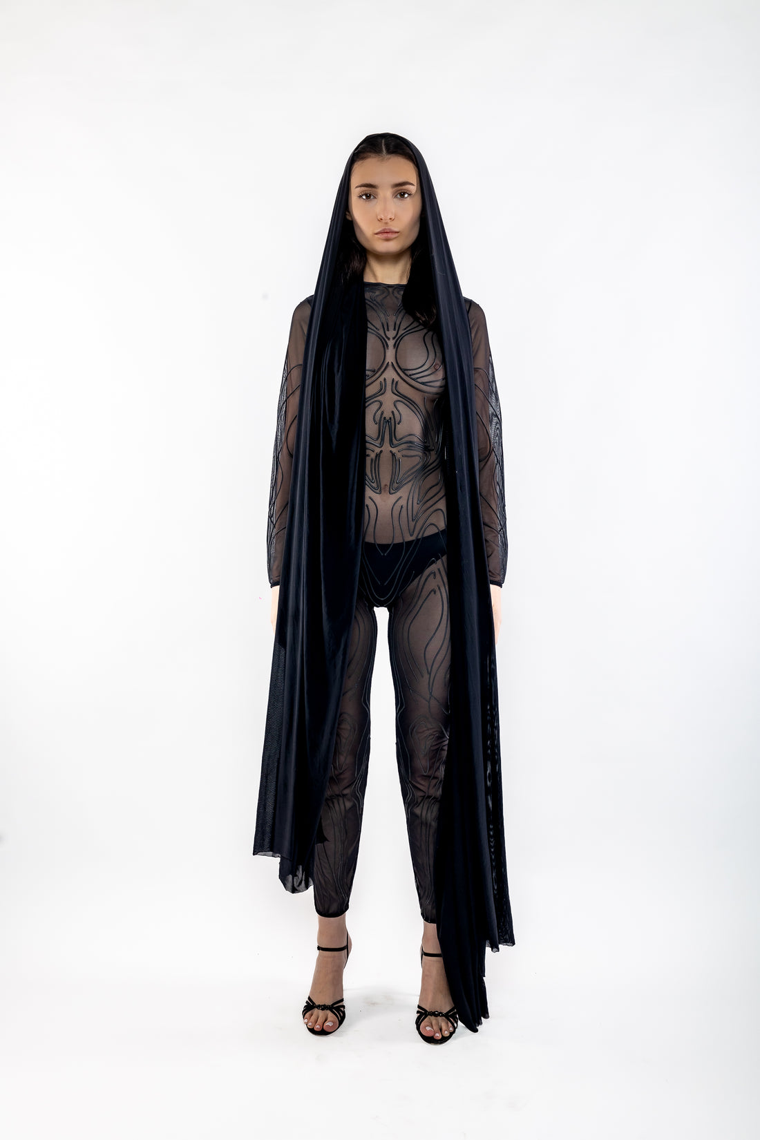 Nominal London 4-way Mesh Scarf, Drape - Feminine Styling