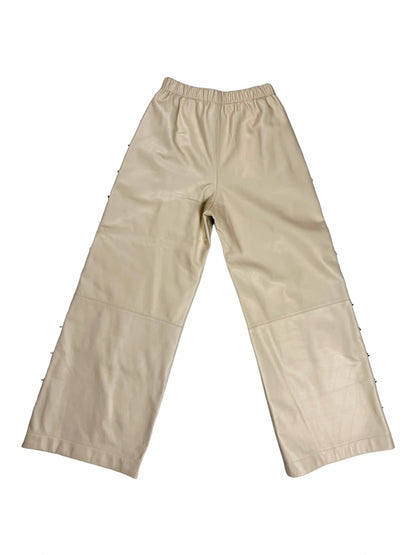 Nominal London Off White Leatherc Trousers Masculine Style